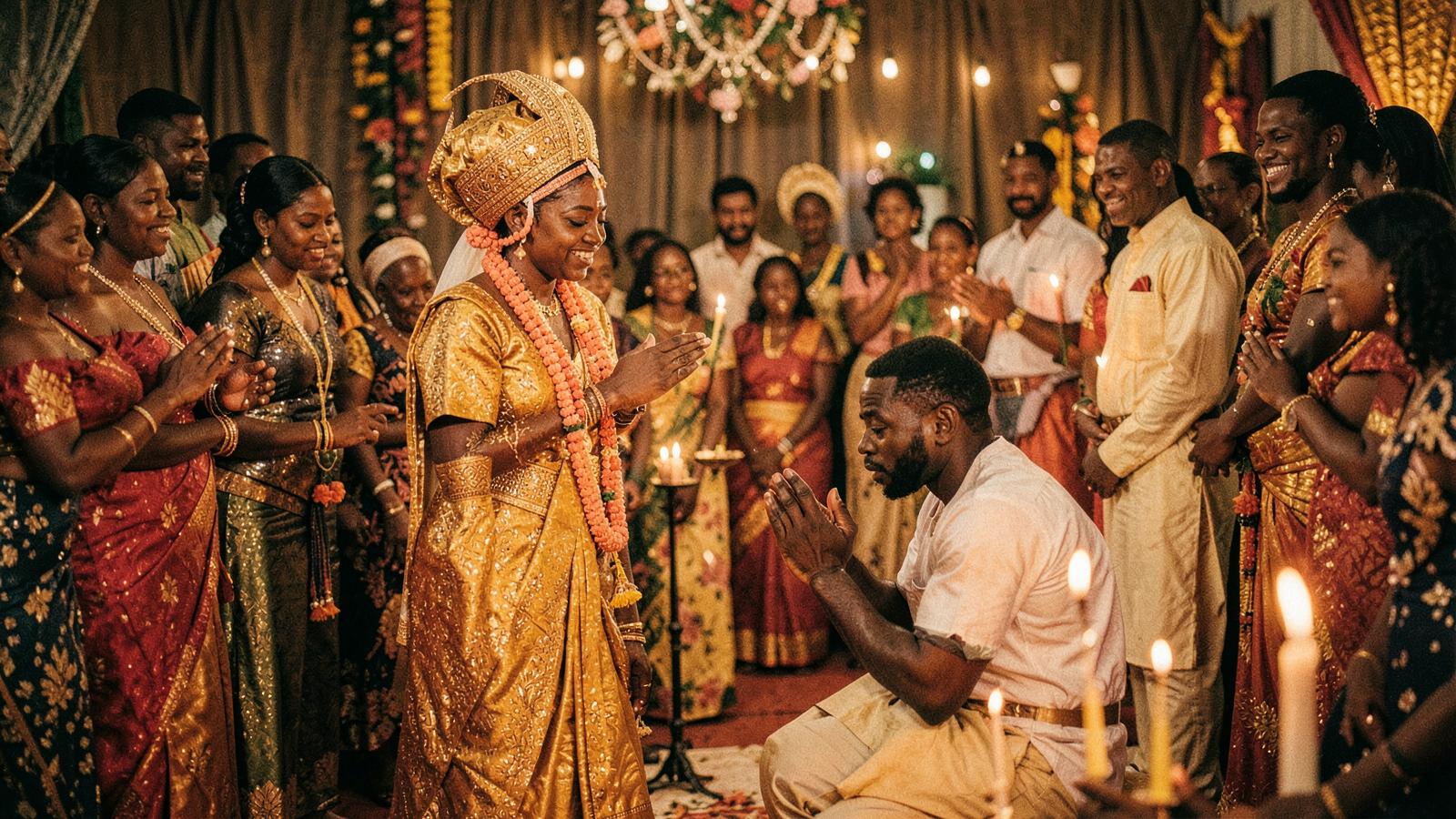 Cinematography — a film still of a first dance